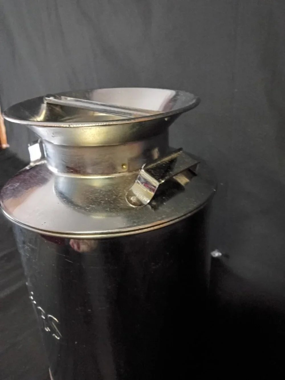 Vintage Chrome Cookie Canister Tin Metal Kitchen Storage Jar Retro Mid Century